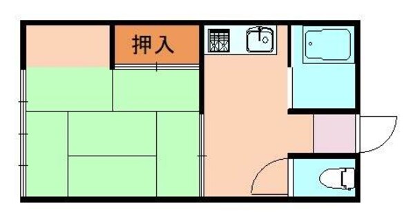 勝負谷コーポの物件間取画像